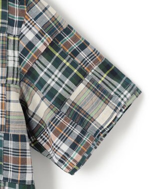 J.PRESS MEN 【WEB・一部店舗限定】マドラスチェックパッチワークシャツ ダークグリーン系9