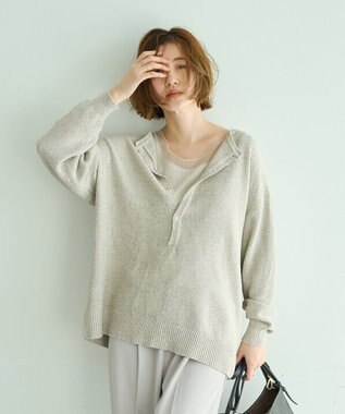 YECCA VECCA チュールMIXリブインナー Beige