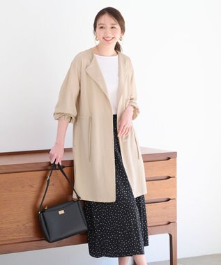 ANY 【UVケア・接触冷感・洗濯機可】ドロストピケ カーディガン ベージュ