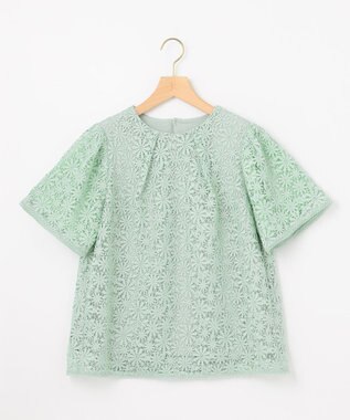 組曲 フラワーレース ブラウス ミント系