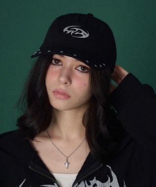WEGO 【ユニセックス着用ITEM】スタッズロゴキャップ ブラック