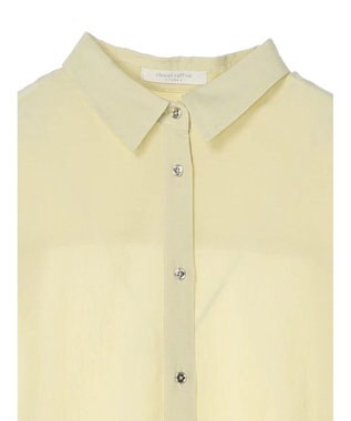 Green Parks リネンレーヨン２ｗａｙシャツ Yellow