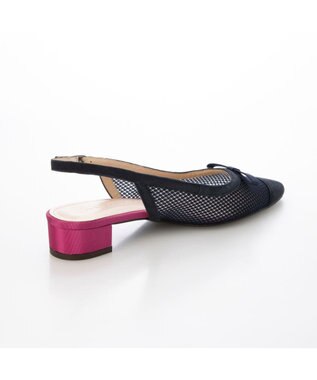 MODE ET JACOMO <MODE ET JACOMO>リボンモチーフチュールバックベルト ネイビー