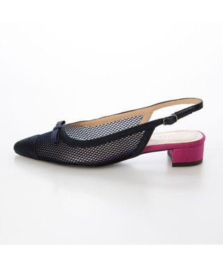 MODE ET JACOMO <MODE ET JACOMO>リボンモチーフチュールバックベルト ネイビー