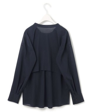 ICB 【洗える・接触冷感・UVケア】３WAYセットブラウス ネイビー系