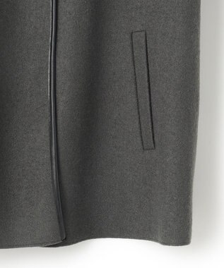 23区 コンプレストパイル ノーカラー アウター グレー系