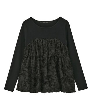 YECCA VECCA バルーンヘムドッキングニット Black