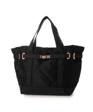 UNBILLION カシュカシュ cachecache / ヒネリ金具2wayナイロンキルティングトートM ブラック