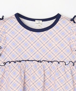 組曲 KIDS 【110-140㎝】 サマーチェックチュニック ピンク