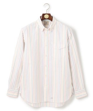 J.PRESS MEN コットンオックス マルチストライプ シャツ / ボタンダウン ホワイト系1