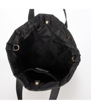 UNBILLION カシュカシュ cachecache / ヒネリ金具2wayナイロンキルティングトートM ブラック