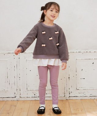 ANY KIDS ドリームストレッチ裏起毛パンツ ラベンダー