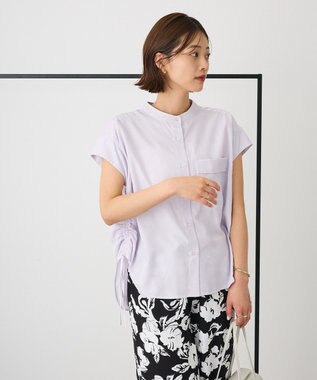 CRAFT STANDARD BOUTIQUE バンドカラーサイドドロストシャツ Light Purple