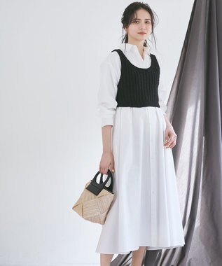 23区 VIOLAｄORO アバカ メッシュ  2WAY バケットバッグ ブラック系