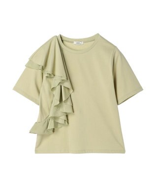 earth music&ecology アシメフリルプルオーバー Light Green