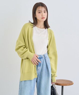 earth music&ecology やわらかタッチカーディガン Yellow