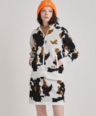 PW CIRCULUS 【WOMEN】ピント柄 ジップアップニットフーディ PW CIRCULUS 【WOMEN】ピント柄 ジップアップニットフーディ