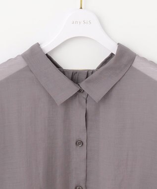 ANY SIS 【洗える】シアー シャツ ラベンダー