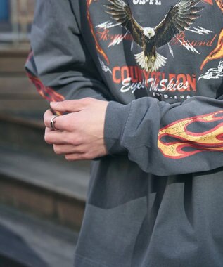 WEGO 【ユニセックス着用ITEM/MLサイズ展開】ヴィンテージライクグラフィックT（LS） 柄3