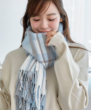 WEGO 【マフラー】大判ストール サックス