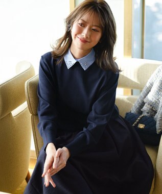 23区 L 【先行予約/WEB&一部店舗限定】ビジューデザイン 2WAY ニット