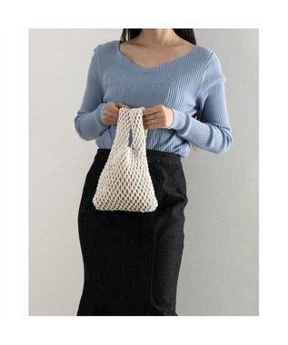 UNBILLION カシュカシュ cachecache / マクラメ2wayチェーンショルダー アイボリー