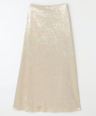 NAVE 【ReNAVE】クラッシュベロア スカート ライトベージュ系