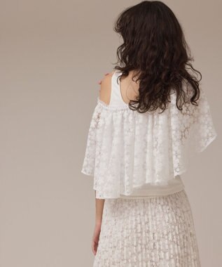 GRACE CONTINENTAL レースケープカットトップ ホワイト