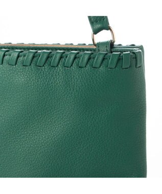 UNBILLION perche 牛革ソフト3層かがり2wayショルダーバッグ グリーン