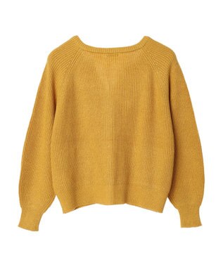 earth music&ecology ブークレーキーネックカーディガン Yellow