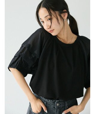 CRAFT STANDARD BOUTIQUE ホイップスリーブブラウス Black