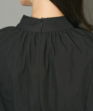 Green Parks リボンデザインハイネックブラウス Black