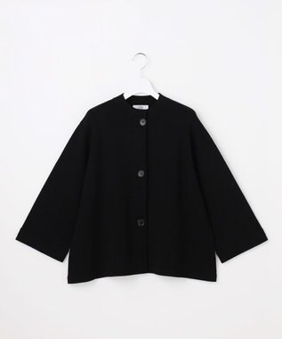 J.PRESS LADIES L 【季節の変わり目に】VIGODA ニット ジャケット ブラック系