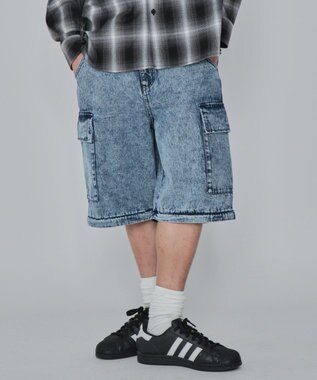 WEGO 2WAYマルチデニムカーゴパンツ デニム淡加工色