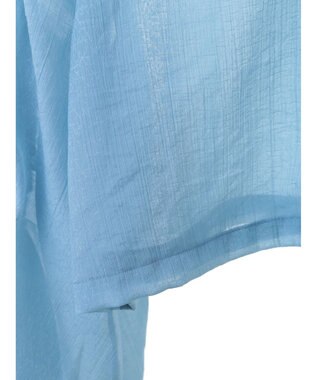 earth music&ecology キラキラシアーギャザーシャツ Blue