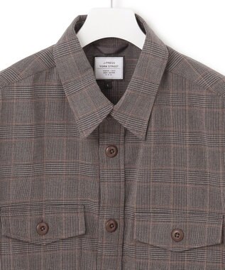 J.PRESS YORK STREET 【UNISEX】チェックCPOジャケット ブラウン系3