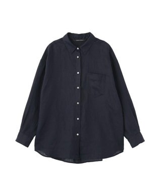 YECCA VECCA 3wayフレンチリネンシャツ Navy