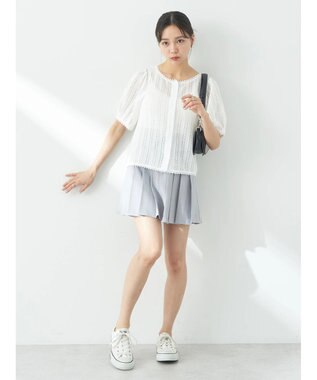 earth music&ecology コンパクトレースカーディガン White