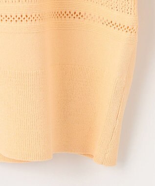 J.PRESS LADIES L 【洗える】レーヨンエリートストレッチ 編み柄 カーディガン イエロー系