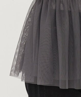 uncrave 【洗濯機洗い可】カクテル チュール ブラウス（uncrave STANDARD） スレート