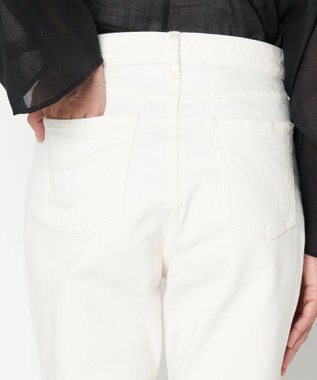 woadblue ブーティフレア ストレッチデニムパンツ ホワイト WHITE