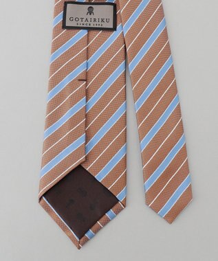 GOTAIRIKU 【日本製】シルク ネクタイ_ストライプ ベージュ系1