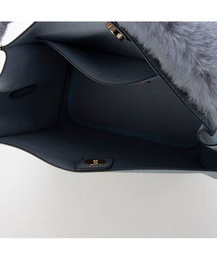 UNBILLION カシュカシュ cachechche / 横ヒネリインバッグセットファーハンドル ブルー