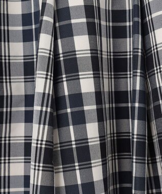 23区 【洗える】ナイロンチェックタフタ タックスカート モノトーンチェック