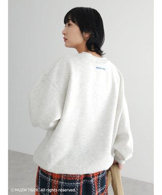 Green Parks ムジークタイガー／裏起毛プリントプルオーバー Oatmeal