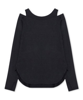 Chacott Chacott BALANCE ドライストレッチリフレクター長袖Tシャツ ダークグレー杢