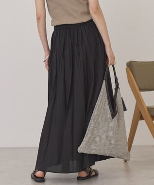 AMERICAN HOLIC 【選べる丈】シアープリーツスカート Black