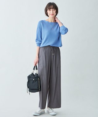 ANY L アクリルガーターニット ブルー