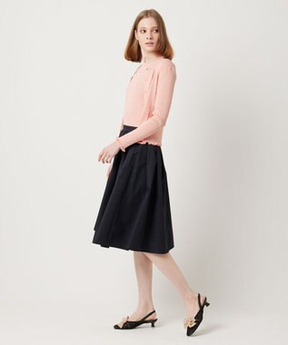 TOCCA 【大人百花掲載】【洗える】CRISP LETTUCE スカート ネイビー系