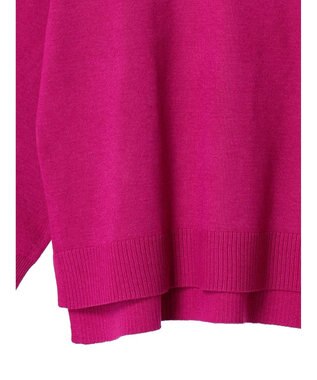 Green Parks もちやわ　Ｖネック前後差プルオーバー Pink